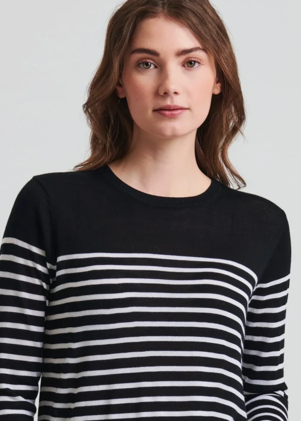 Merino Wool Stripe Crewneck