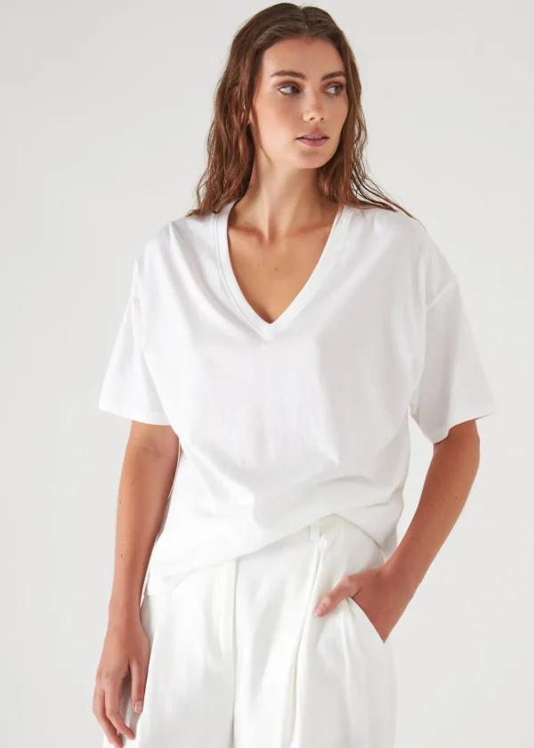 Organic Pima Cotton Oversized V-Neck