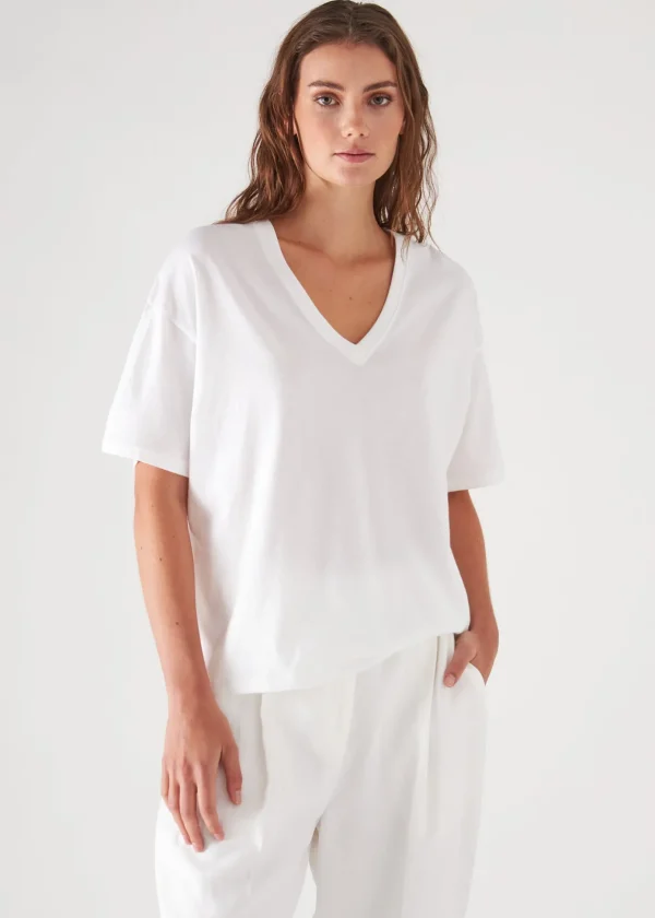 Organic Pima Cotton Oversized V-Neck