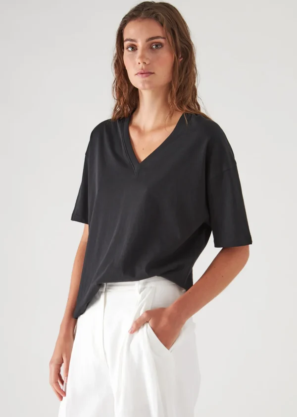 Organic Pima Cotton Oversized V-Neck