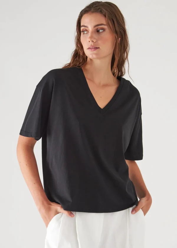 Organic Pima Cotton Oversized V-Neck