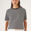 Organic Pima Cotton Stripe Dolman T-Shirt