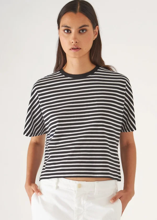 Organic Pima Cotton Stripe Dolman T-Shirt