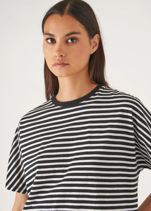 Organic Pima Cotton Stripe Dolman T-Shirt