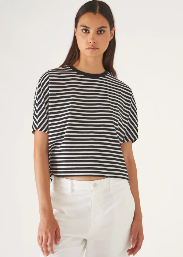 Organic Pima Cotton Stripe Dolman T-Shirt