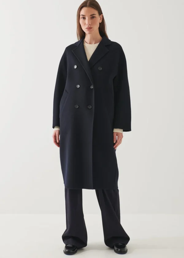 Oversized Double Breasted Wool Coat