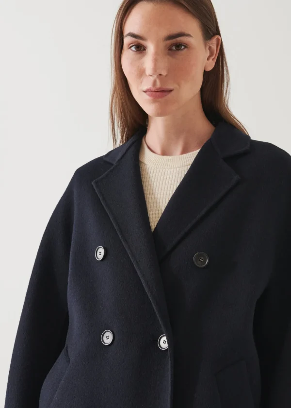 Oversized Double Breasted Wool Coat