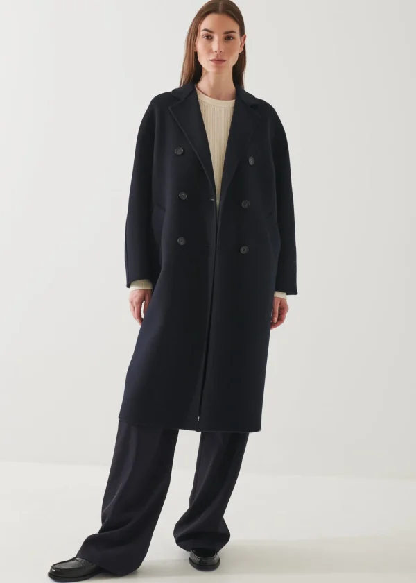 Oversized Double Breasted Wool Coat