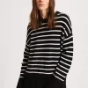 Oversized Striped Crewneck