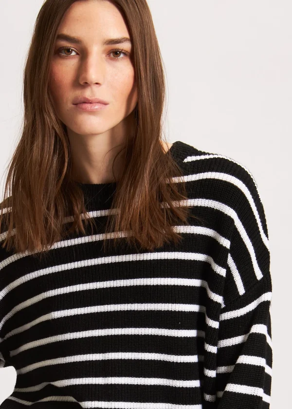 Oversized Striped Crewneck