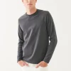 Pima Cotton Stretch Brushed Long Sleeve T-Shirt