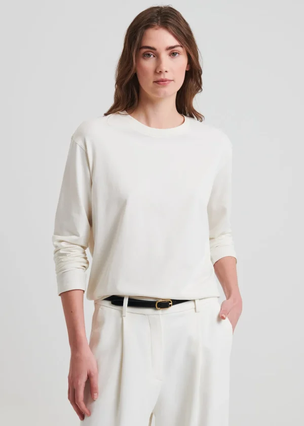 Pima Cotton Stretch Boyfriend Long Sleeve