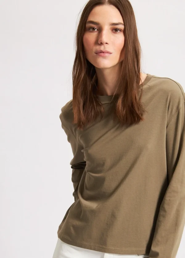 Pima Cotton Stretch Boyfriend Long Sleeve