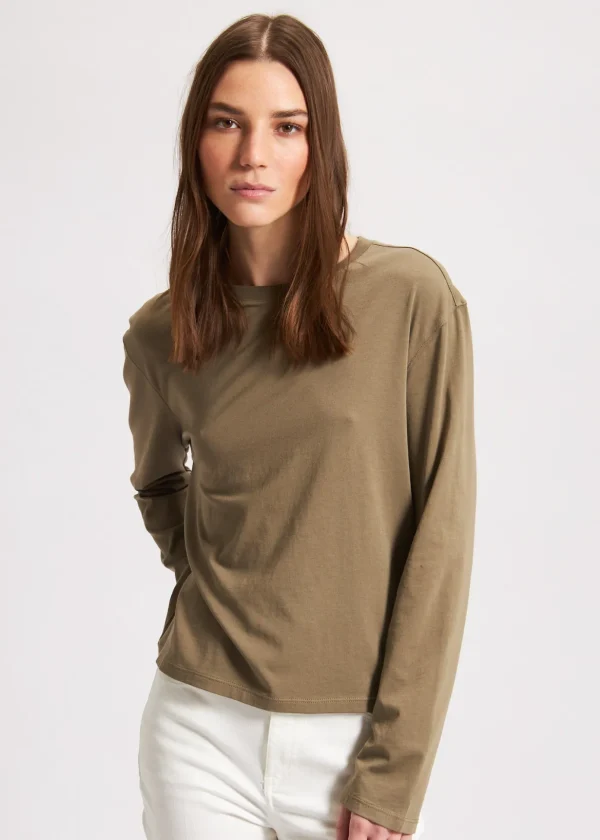 Pima Cotton Stretch Boyfriend Long Sleeve