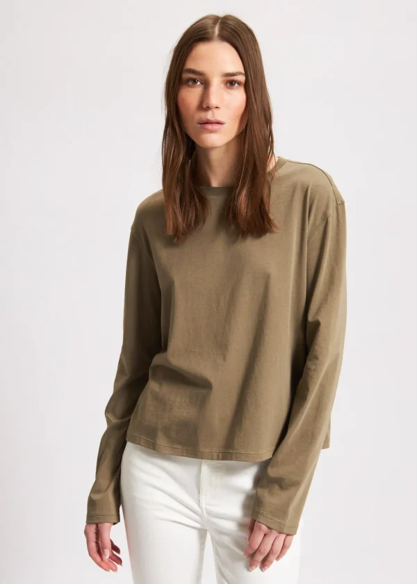 Pima Cotton Stretch Boyfriend Long Sleeve