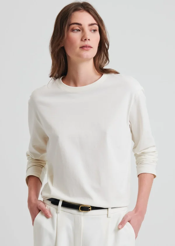 Pima Cotton Stretch Boyfriend Long Sleeve