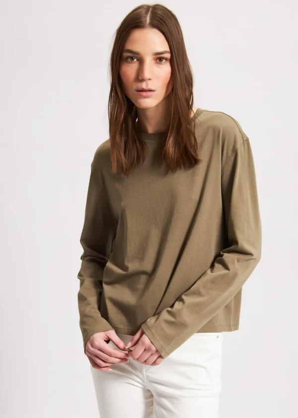 Pima Cotton Stretch Boyfriend Long Sleeve