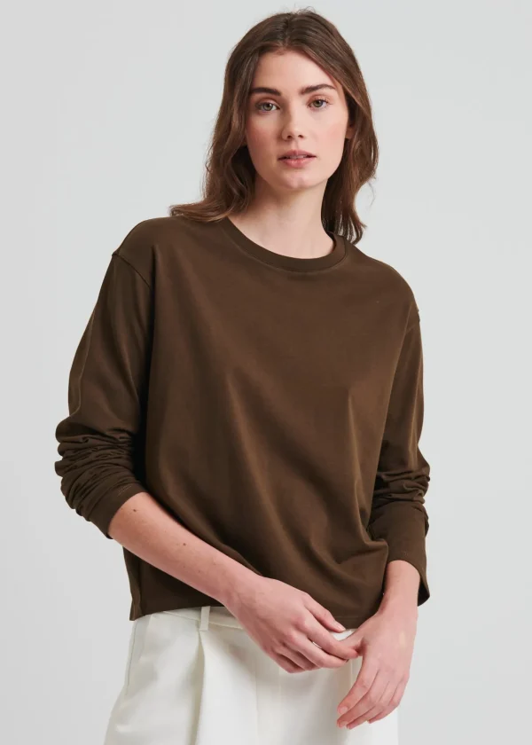 Pima Cotton Stretch Boyfriend Long Sleeve