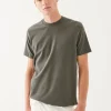 Pima Cotton Stretch Brushed T-Shirt