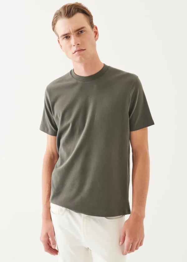 Pima Cotton Stretch Brushed T-Shirt