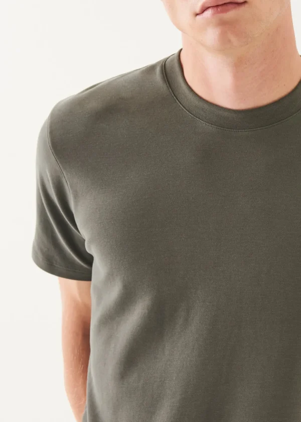 Pima Cotton Stretch Brushed T-Shirt