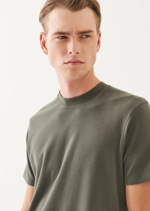 Pima Cotton Stretch Brushed T-Shirt