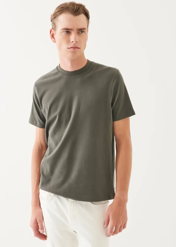 Pima Cotton Stretch Brushed T-Shirt