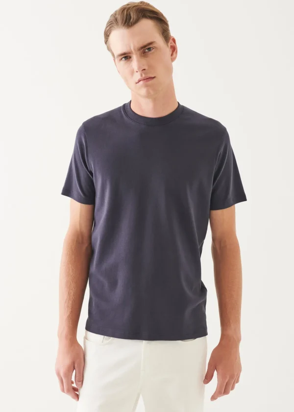 Pima Cotton Stretch Brushed T-Shirt