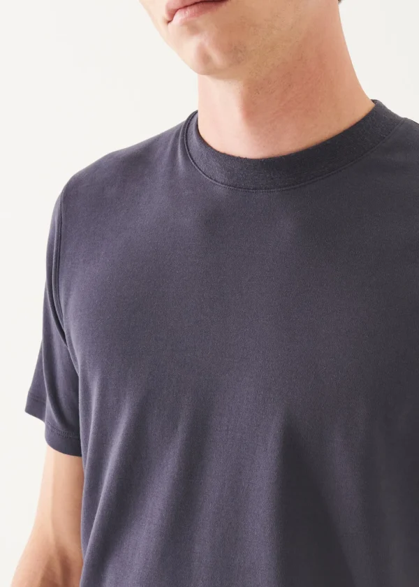 Pima Cotton Stretch Brushed T-Shirt