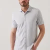 Pima Cotton Stretch Button Front Shirt