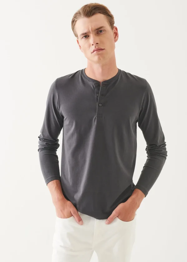 Pima Cotton Stretch Henley