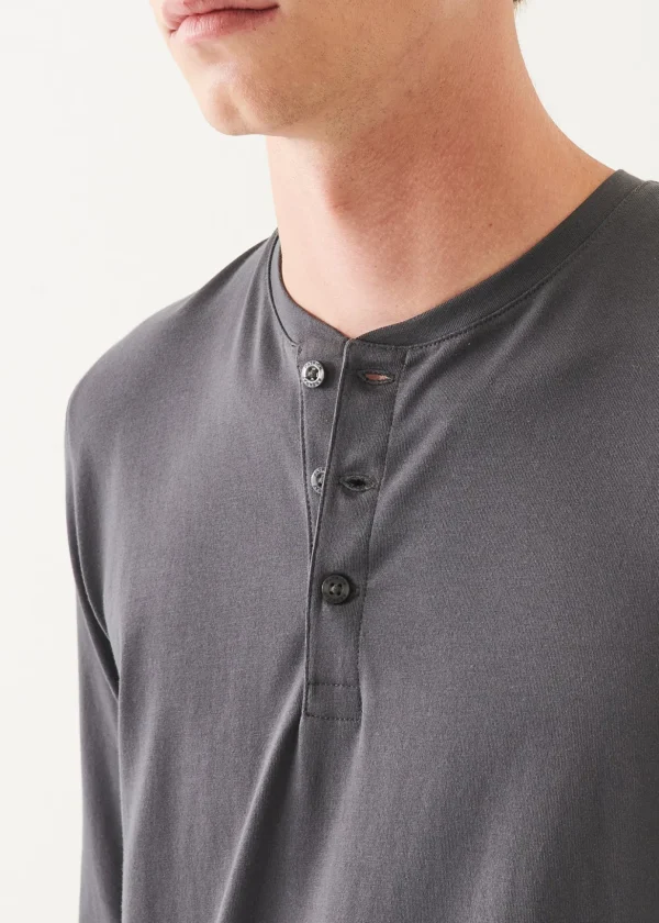 Pima Cotton Stretch Henley