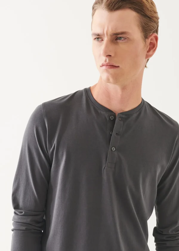 Pima Cotton Stretch Henley