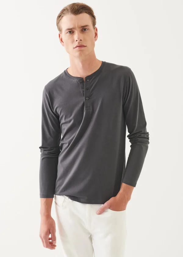 Pima Cotton Stretch Henley