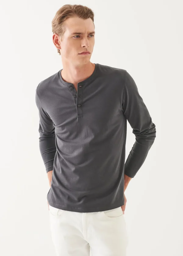 Pima Cotton Stretch Henley