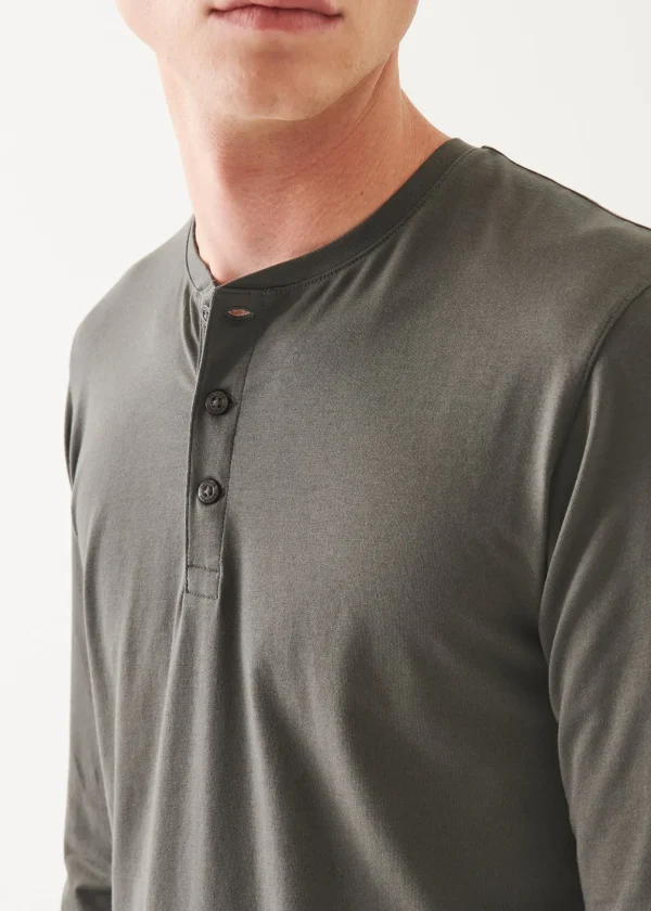 Pima Cotton Stretch Henley