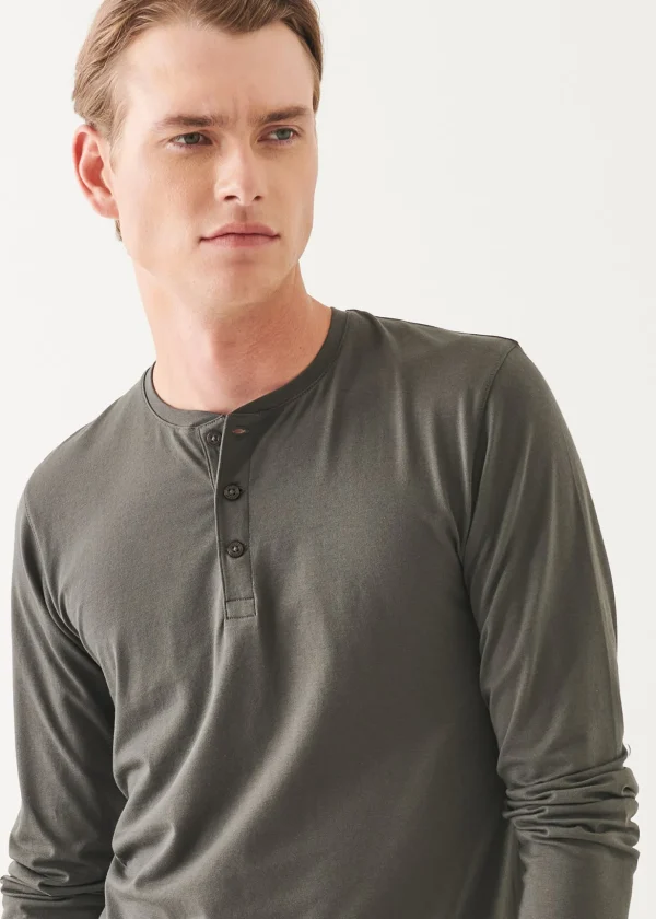 Pima Cotton Stretch Henley