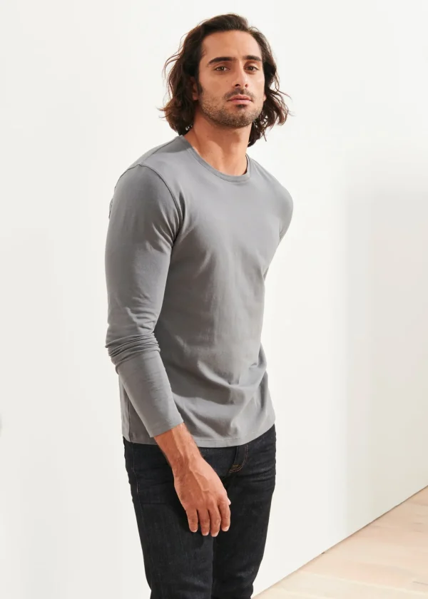 Pima Cotton Stretch Long Sleeve T-Shirt