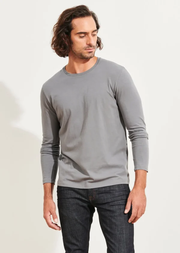 Pima Cotton Stretch Long Sleeve T-Shirt