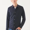 Pima Cotton Stretch Overdye Snap Front Shirt