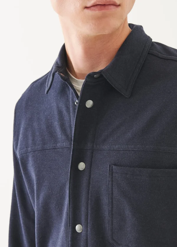 Pima Cotton Stretch Overdye Snap Front Shirt