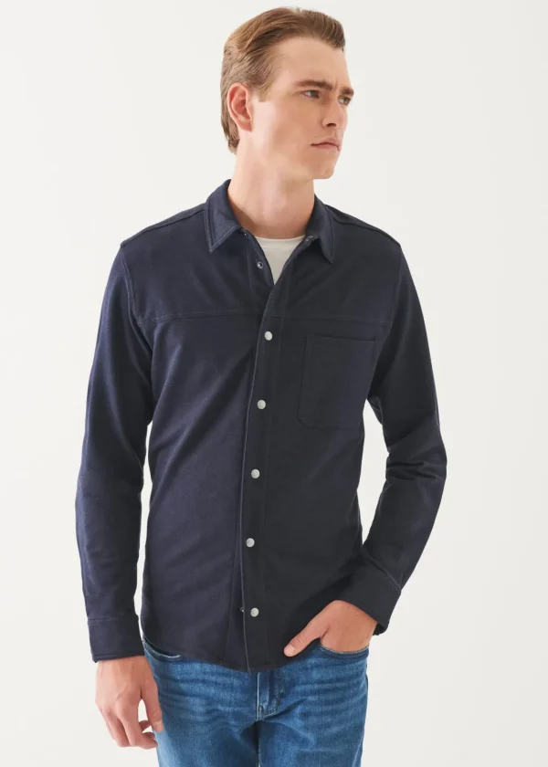 Pima Cotton Stretch Overdye Snap Front Shirt
