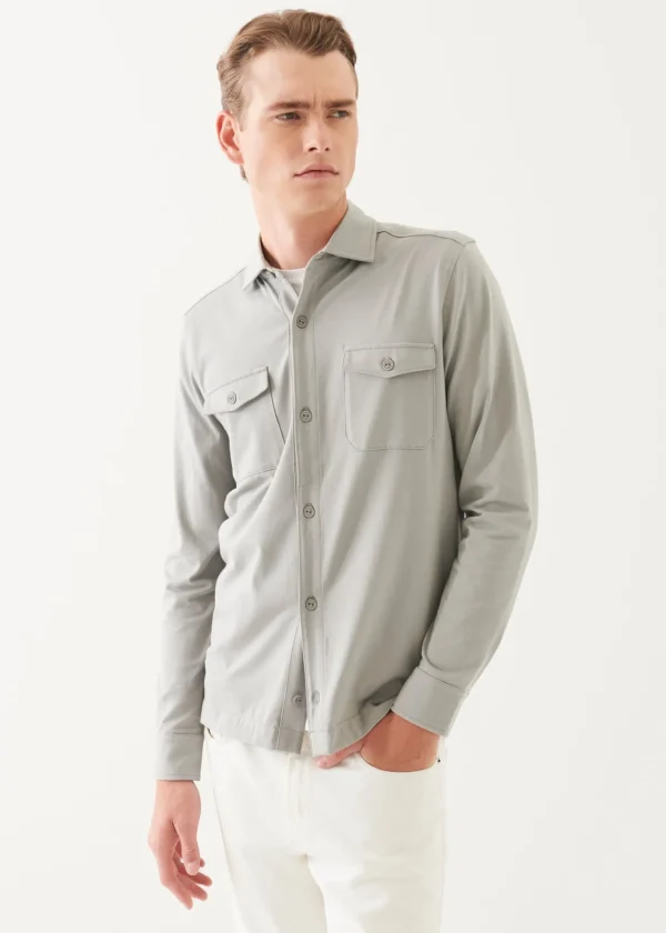 Pima Cotton Stretch Overshirt