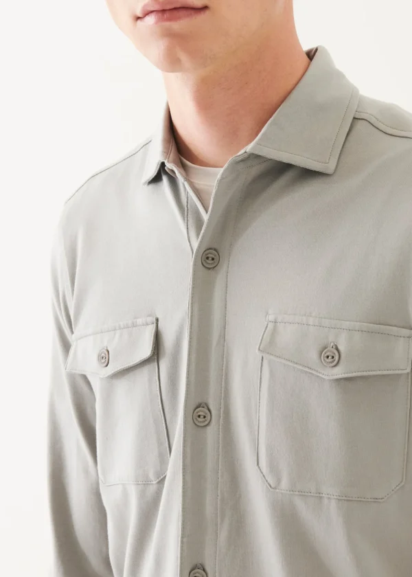 Pima Cotton Stretch Overshirt