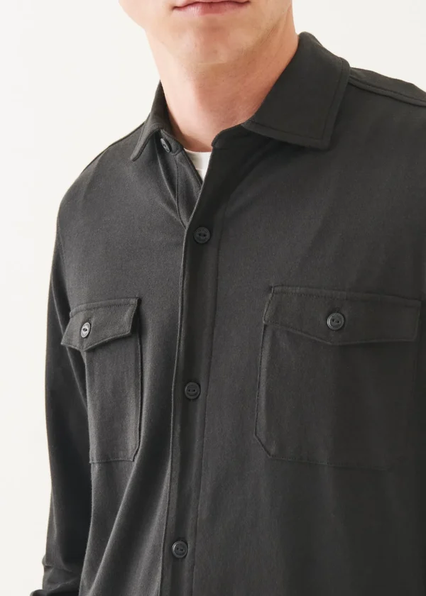 Pima Cotton Stretch Overshirt