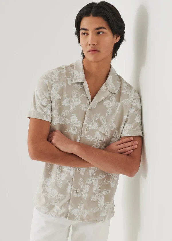 Pima Cotton Stretch Printed Camp Shirt