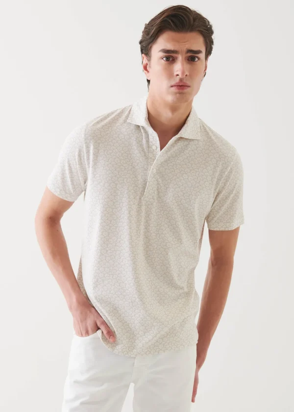 Pima Cotton Stretch Printed Polo