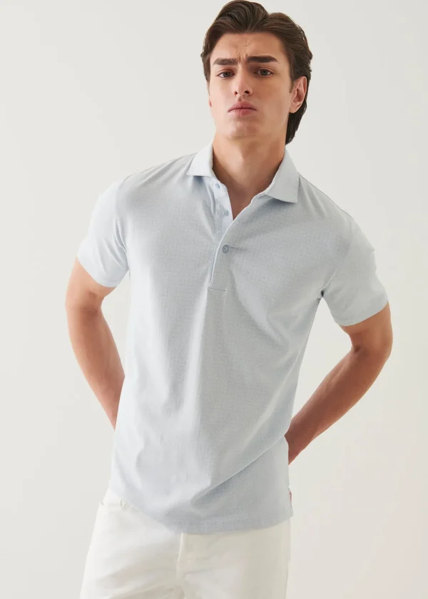 Pima Cotton Stretch Printed Polo