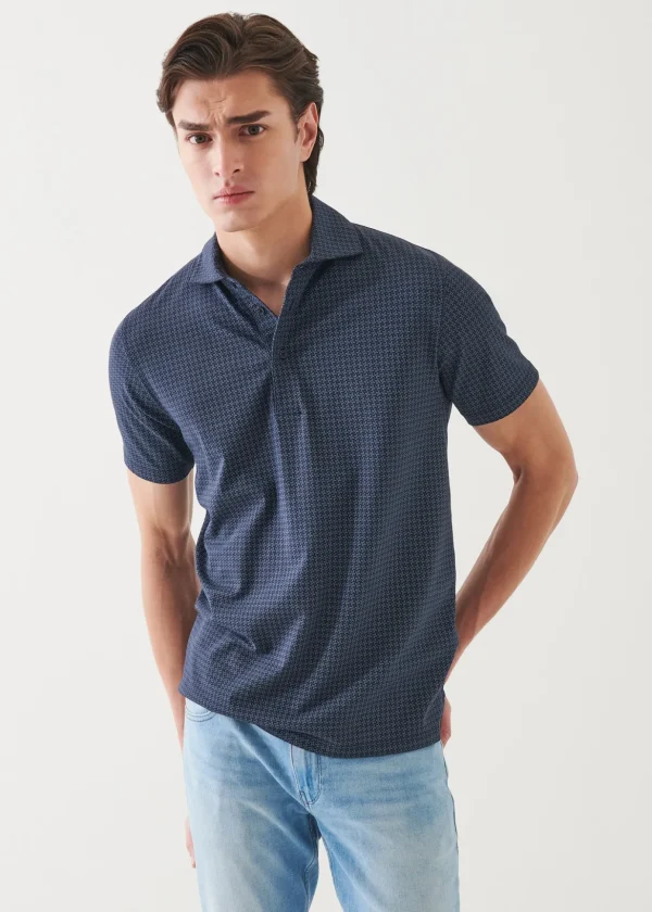 Pima Cotton Stretch Printed Polo