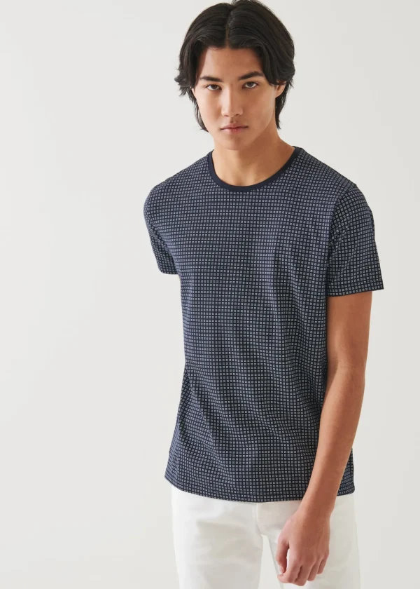 Pima Cotton Stretch Printed T-Shirt